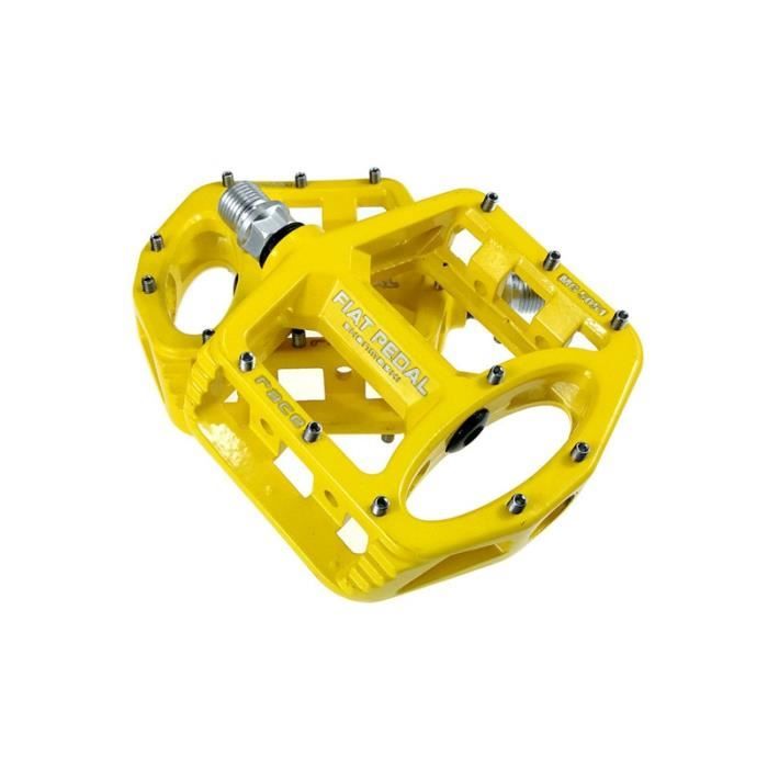 Pièce Détachée,1 paire 7 couleurs plate forme en alliage de magnésium pédales de vélo de route ultra léger vtt - Type Jaune