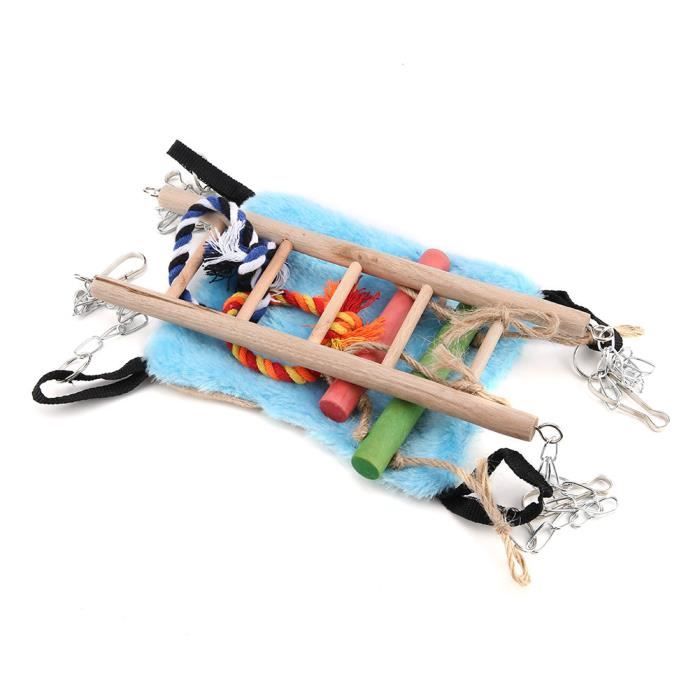 Accessoires de cage à oiseaux jouet hamac d'oiseau, jouet d'activité d'escalade, rat de furet de corde de chanvre pour hamster de