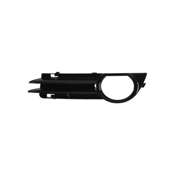 Grille de calandre gauche pour AUDI A3 II ph.2 (3 portes) 2005-2008 noire, trou AB, pare chocs avant.
