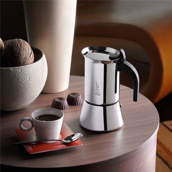 BIALETTI Cafetière INOX 6 Tasses VENUS INDUCTION