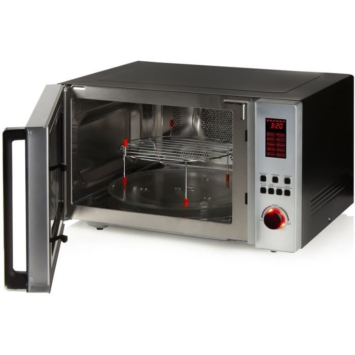 DOMO DO1059CG Micro-ondes combiné 42L - 3-en-1 : Micro ondes 1000W, grill 1300W, convection 2700W - 10 programmes - Minuterie - Noir