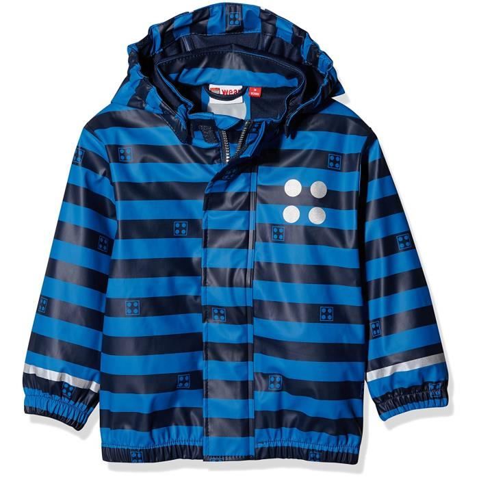 Lego Wear Justice Veste de Pluie Garçon Marine Foncé FR : 4 Ans (Taille Fabricant : 104) - 19449-589
