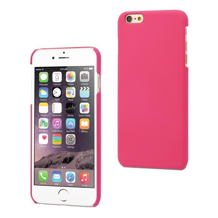MUVIT Coque Dure Finition Rubber Rose Apple Iphone 6+-6s+