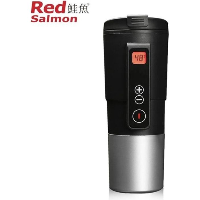 Bouilloire électrique à température réglable de tasse de chauffage automatique de voiture intelligente noir