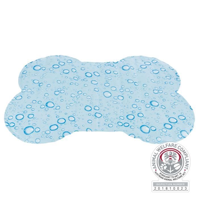 TRIXIE Tapis rafraîchissant pour chien Forme d'os M 60x45cm Bleu clair