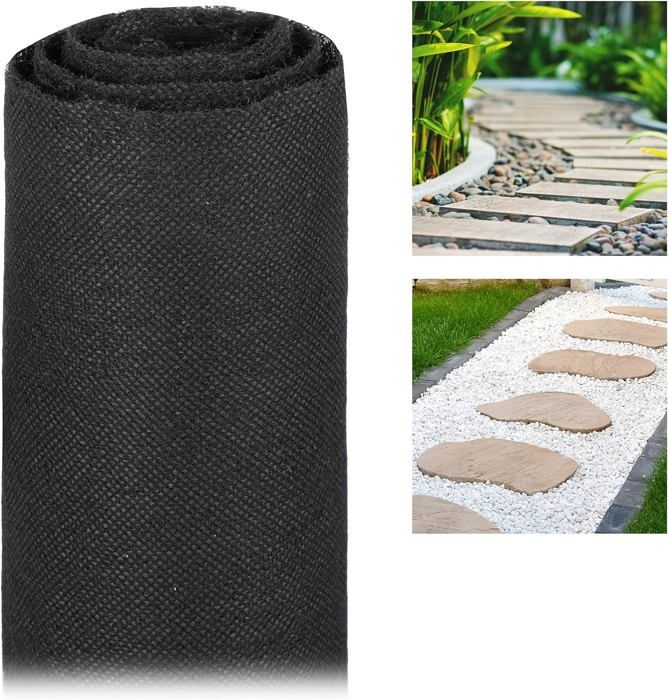 YiHYSj Toile Anti Mauvaises Herbes Jardin 90g/m² Toile Anti-Mauvaises