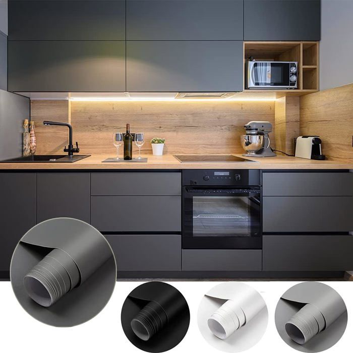 Pellicola Adesiva Per Mobili Bianca Opaca - Rivestimento Autoadesivo PVC, Impermeabile, 45x200 Cm - Foto 5