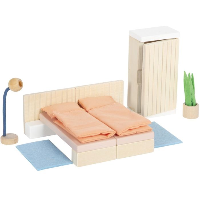 Mobilier maison de poupées - Small foot company - Chambre à coucher - 2 lits - Armoire - Accessoires inclus Mobilier maison de poupées - Small foot company - Chambre à coucher - 2 lits - Armoire - Accessoires inclus