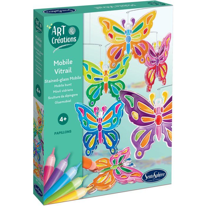 Sentosphère Coffret mobile vitrail papillons