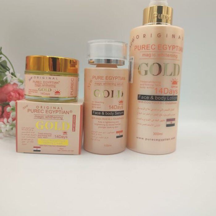 Lait Corporel éclaircissant Purec Egyptian Magic, 300 Ml, SPF 5, à L'acide Kojique - Neuf