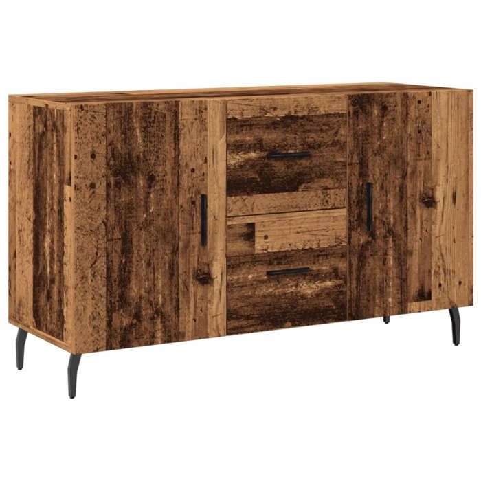 Buffet bahut commode - Vieux Bois - 100 x 36 x 60 cm - 2 portes - Meuble de rangement cuisine Buffet bahut commode - Vieux Bois - 100 x 36 x 60 cm - 2 portes - Meuble de rangement cuisine