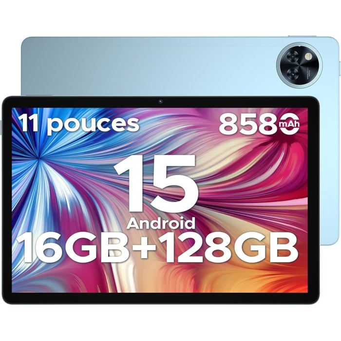 Tablette Android 15 - 11 Pouces, 20 Go RAM, 128 Go ROM, Extensible 2 To, 4G, Wi-Fi 2.4/5 GHz, Batterie 8000 MAh - Avec Clavier, étui, Souris, Stylet