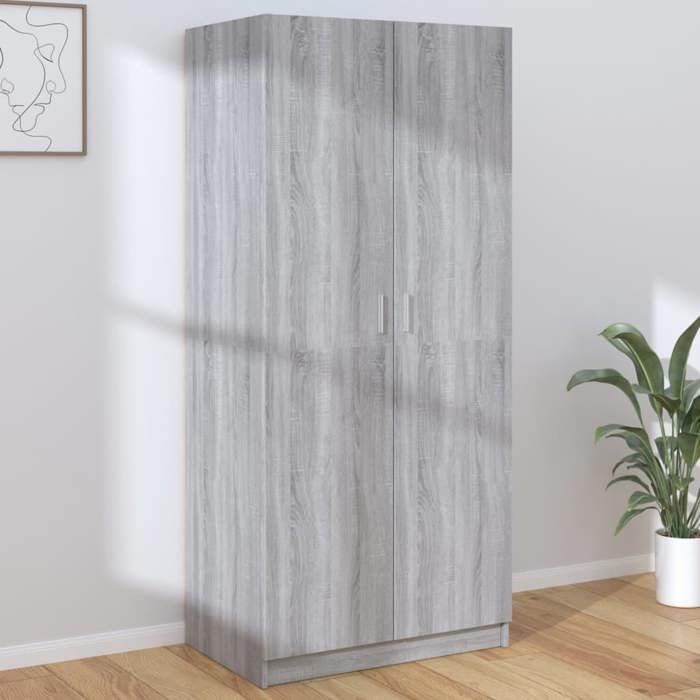 SALE 2025Placard de Chambre - Garde-robe - Sonoma gris - 80x52x180 cm - bois dingénierie564 Kg 5706