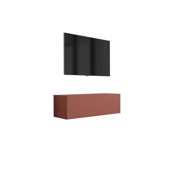 Meuble TV : Rouge Brique 100 x 32 x 34 cm