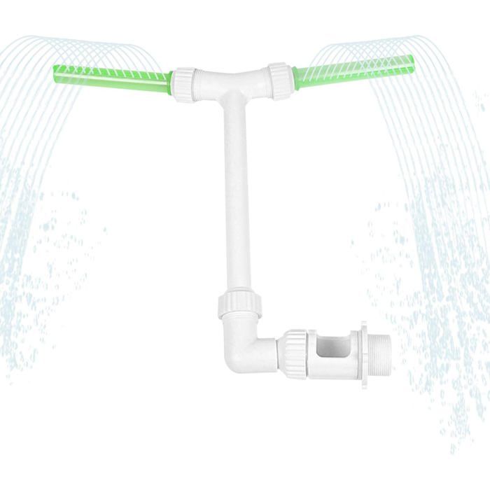 Fontaine de Piscine Fluorescente à Double Jet pour Piscine Hors Sol/Souterraine