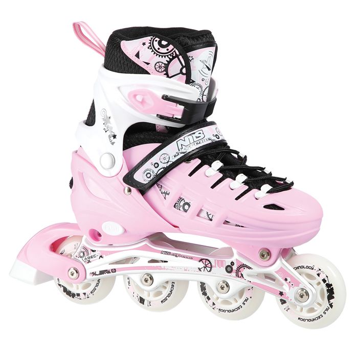 Patins 4 en 1 - NILS EXTREME - NH10905 - Taille S (31-34) - Rose - Lames en acier inoxydable - Chausson respirant