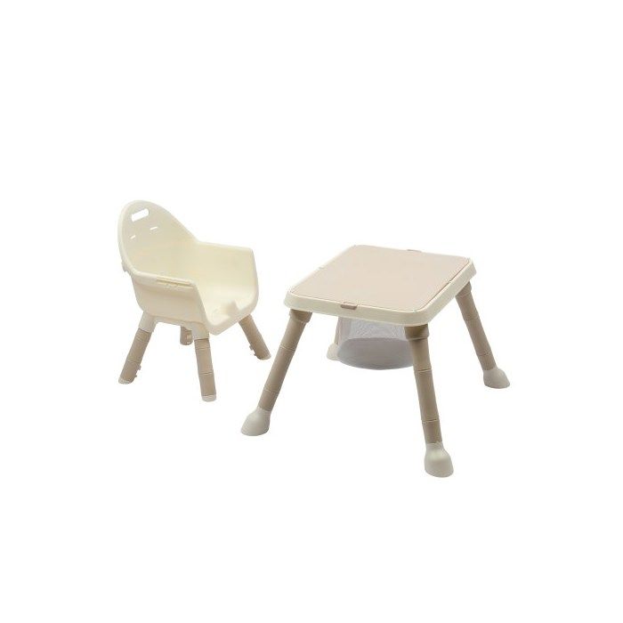 ENSEMBLE TABLE ET CHAISE BEBE - ALIGHTUP - Tables et chaises multifonctionnelles tables de construction/ graffitis - Beige