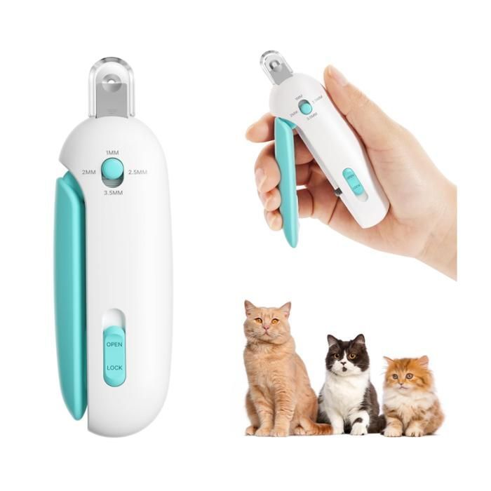 Meilleurs prix pour Coupe-griffes pour chat avec trou de coupe réglable à 3 tailles lime à ongles cachée coupe-griffes sûr chatons Mult COUPE ONGLES