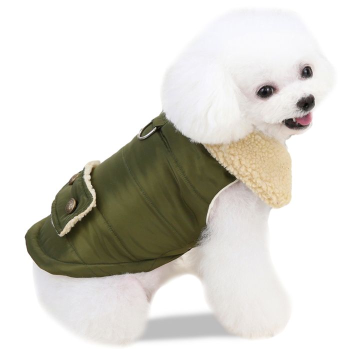Comparer les prix de Manteau dhiver coupe-vent pour chien veste chaude pour chien vêtement pour animaux de compagnie par temps froid (vert)