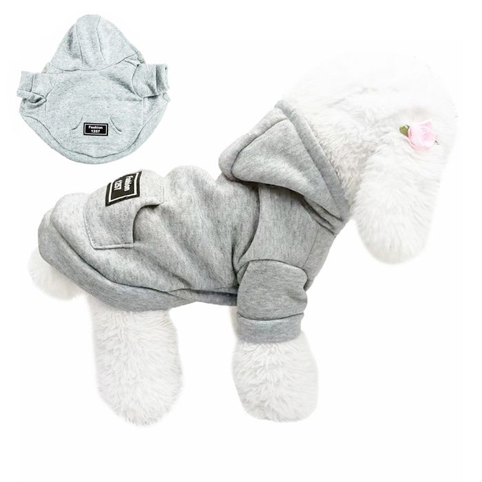 Comparer les prix de Manteau dhiver chaud pour chien avec poche sweat à capuche vêtement pour petit chien chihuahua