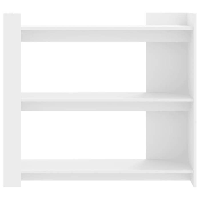 Table console en bois dingénierie - vidaXL - Blanc - 100x35x90 cm - Capacité de charge 60 kg - Étagères intégrées