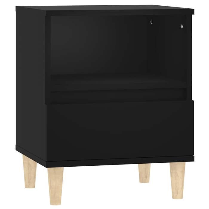 En solde 1x Armoire de nuit moderne - UU - Petit commode/placard - Noir 40x35x50 cm L3687