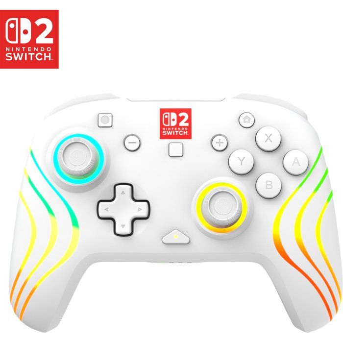 Manette Gaming sans fil RGB - TURTLE BEACH - Afterglow Wave pour Nintendo Switch 2 - Blanc