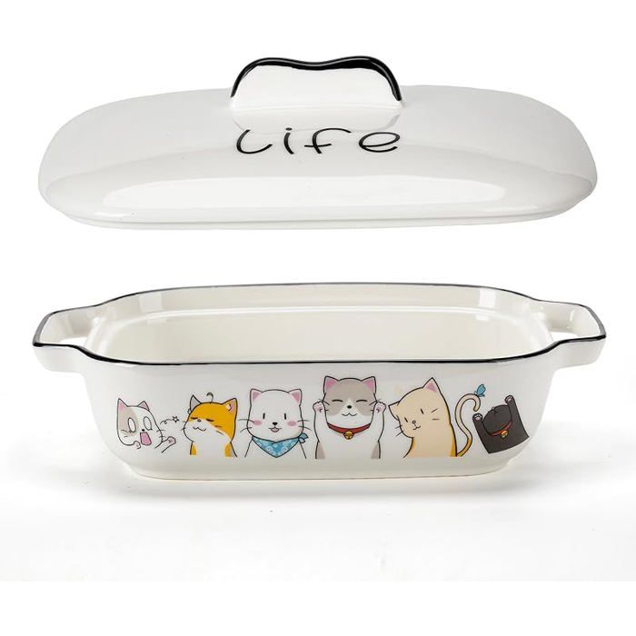 Plat gratin rectangulaire céramique couvercle petits plats céramique moule lasagnes b WOK