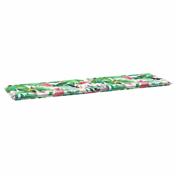 Moderne Coussin de banc Floral Multicolore 150 x 50 x 3 cm Tissu Oxford Décoration de chaises & canapés @EU54033