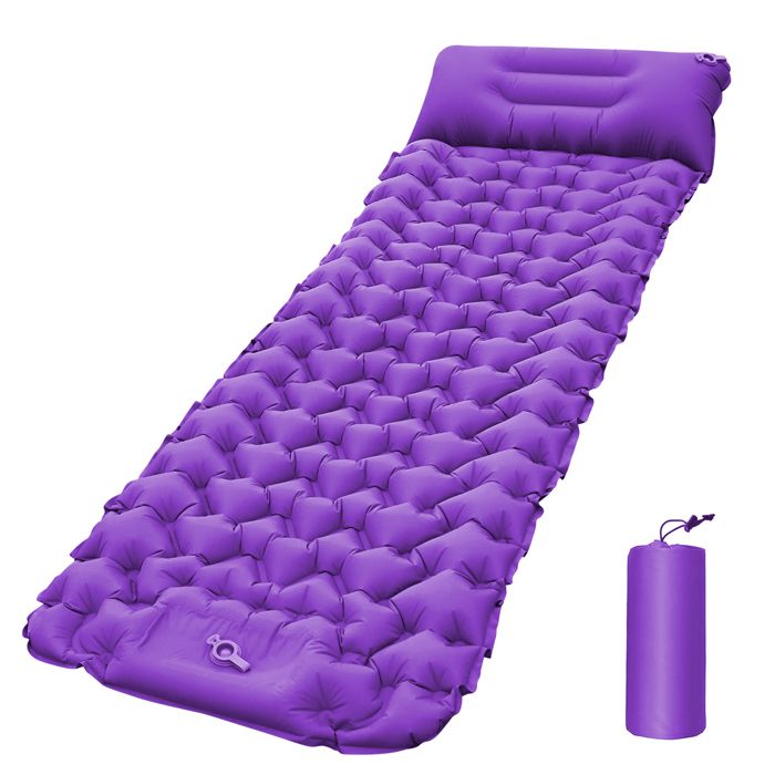 1 Matelas autogonflant pompe intégrée mousse épaisse nylon TPU randonnée camping .