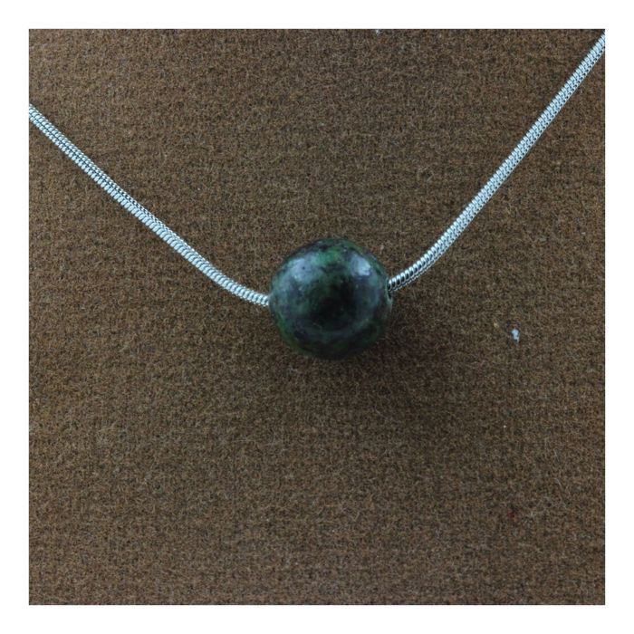 Collier 3 Perles Lapis Lazuli 8mm – Chaîne Acier Inoxydable, Neuf Avec étiquettes