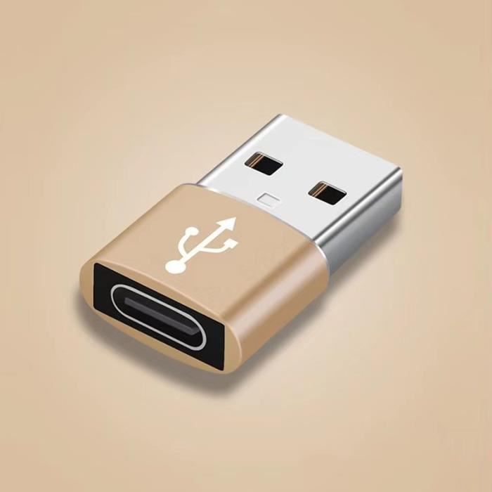 Adaptateur USB Mâle Vers Femelle - Connecteur Pour TV, PC, Ordinateur Portable, Projecteur - Alliage Aluminium