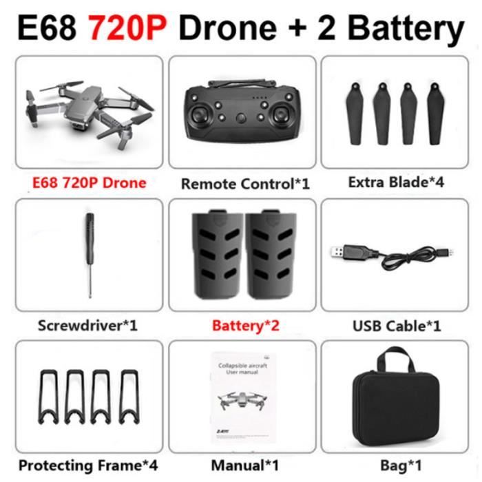 Drone avec Caméra 8K,WiFi FPV Drone Mode sans Tête, Maintien d'Altitude