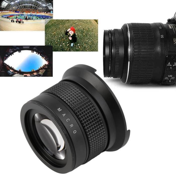 Objectif Supplémentaire Super Fisheye 37 Mm 0,25X - Alliage Aluminium Et Verre Optique Pour Appareil Photo