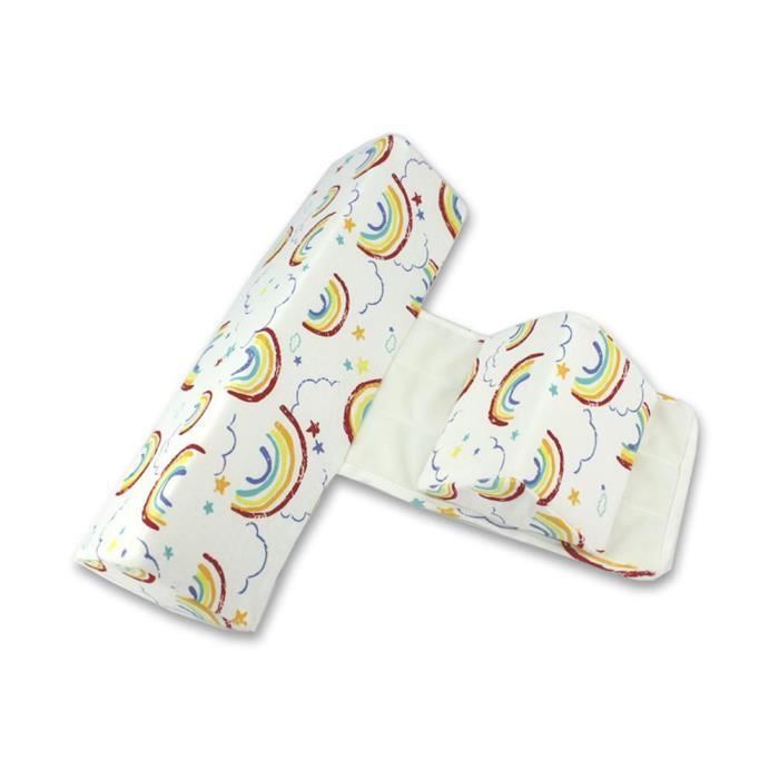 Oreiller de Sommeil Compensé pour Bébé Coussin de Soutien Réglable Taie d/'oreiller en Velours Lavable et Amovible