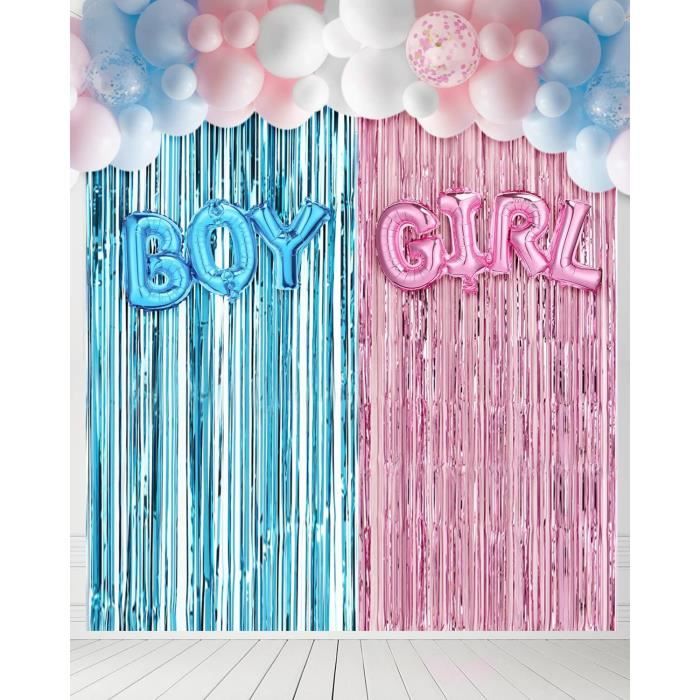 Decoration Gender Reveal Party, Ballon Bleu Rose Baby Shower Mixte Deco,  Fêtes De Naissance Decoration, Boy Or Girl Toile D[u10561] - Cdiscount  Maison