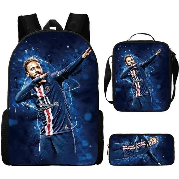 Neymar Lot De 3 Sac A Dos Pour Enfants Apportez Une Boite A Lunch Et Une Trousse A Crayons 42x29x16cm Noir Cdiscount Bagagerie Maroquinerie