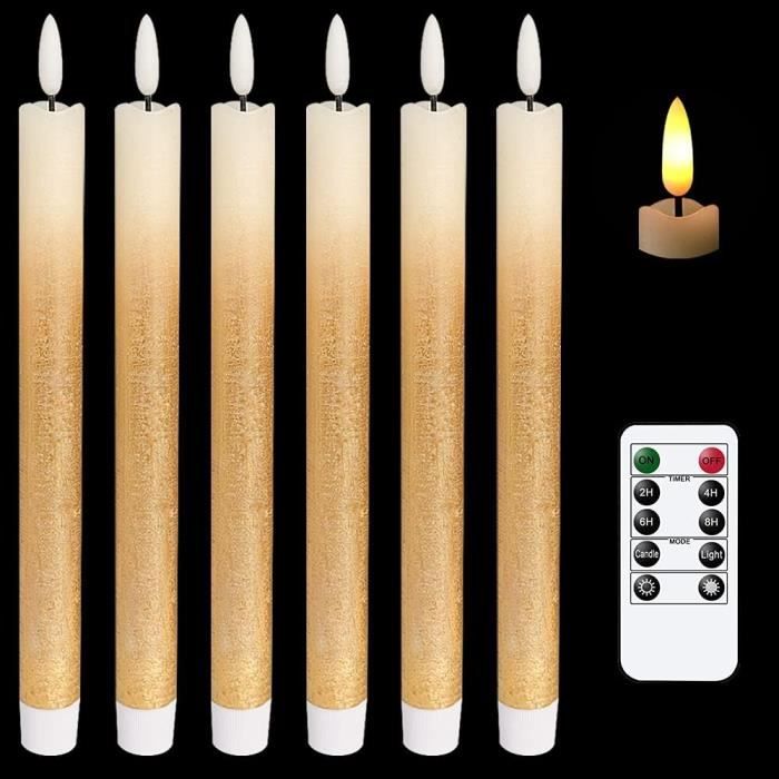 Bougies led, bougie led flamme vacillante, fausses bougies led  telecommande, bougies electriques sans flamme, bougies à piles[A82] -  Cdiscount Maison