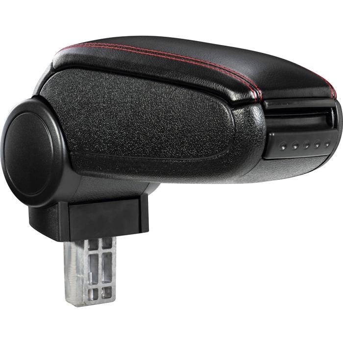 Accoudoir Confortable Pour Peugeot 208 2012-2018 - Noir Avec Compartiment Rangement Et Porte-Boisson