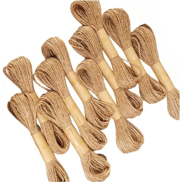 Corde En Jute Épaisse 12 Mm X 30 M - Corde Chanvre Naturelle Pour Jardin, Bricolage Et Décoration