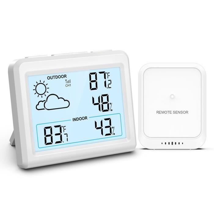 TFA Dostmann Station Météo Sans Fil Sky 35.1152 - Capteur Extérieur - Prévisions - Blanc
