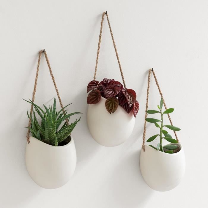 RAZURE Lot De 3 Pots De Fleurs à Suspendre En Fer Avec Crochet Amovible, Seau De Fleurs Rustique Rétro à Suspendre, Balcon, Jardin, Décoration D'intérieur Pour Mur Extérieur