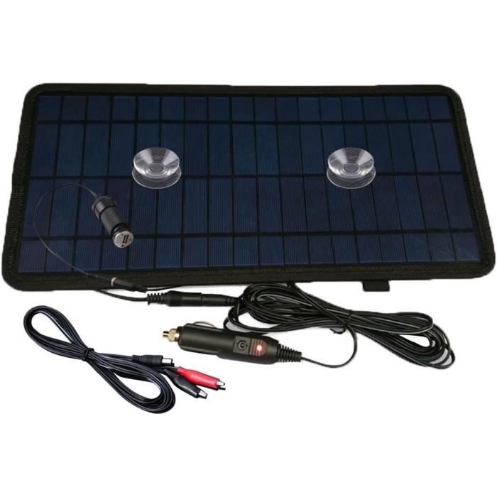 1 Pièce  Chargeur De Batterie De Voiture à Panneau Solaire 10 W 18 V Chargeur De Batterie De Maintien Alimentation Etanche Portable Et Mainteneur P 92858558