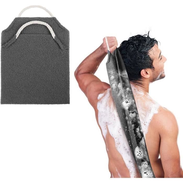 Lave-Dos Exfoliant Douche 2 Pièces – Gant Long Double Face Avec Poignées, Gommage Profond Dos & Corps
