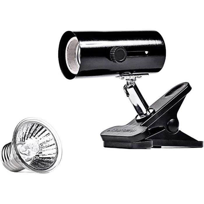 Abat-jour Chauffant Pour Terrarium E27 Max 200W - Réflecteur En Aluminium, Grille De Sécurité, Autocollant Thermochrome - Pour Reptiles, Tortues, Amphibiens