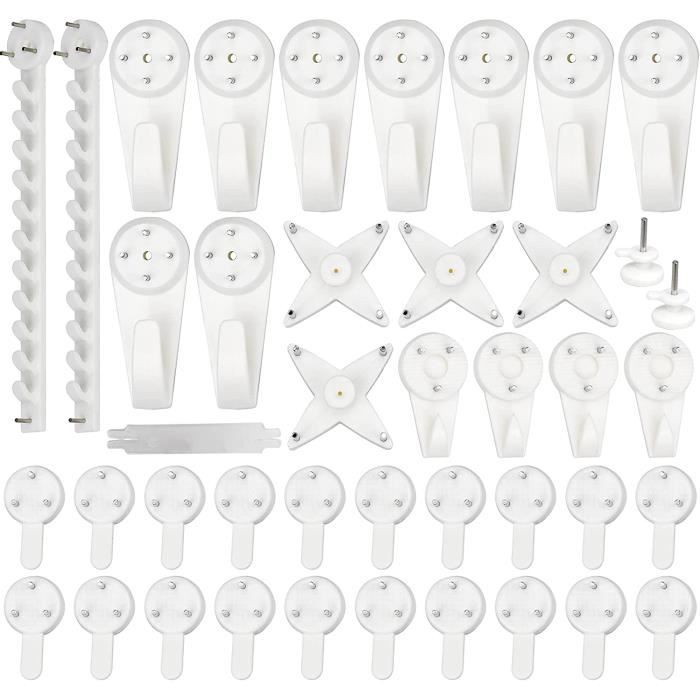 6 Crochets Adhésifs Mignons En Bois - Pour Salle De Bain, Cuisine, Entrée - Sans Perçage, Fixation Facile - 6