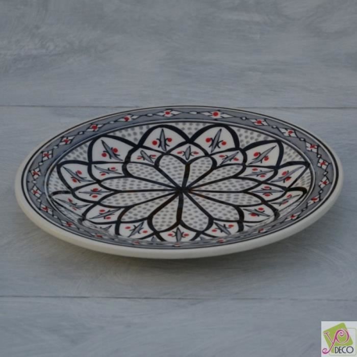 Assiette à entrée ou dessert Bakir gris - D 20 cm