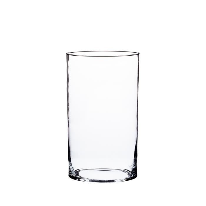 Photophore Vase en verre cylindrique SANSA, transparent, 30 cm, Ø 19