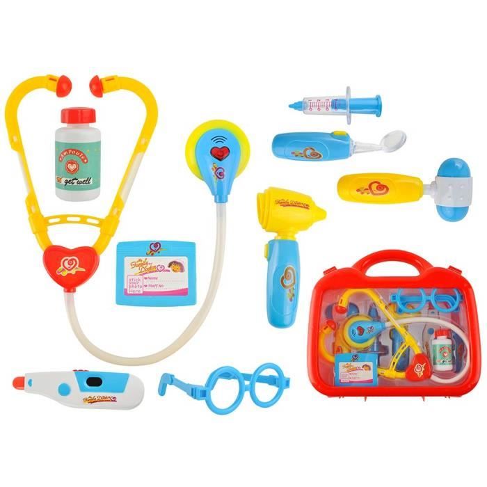 Ensemble de jeu petit docteur Hôpital Jouet éducatif pour enfants 10  éléments avec valise 6118 - Cdiscount Jeux - Jouets