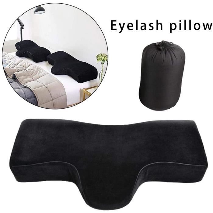 Coussin Pour Extensions De Cils – 50x20x12 Cm, Mousse Mémoire De Forme, Velours, Avec Poches